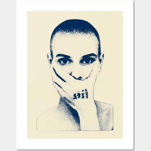 Sinead O'Connor - Blue Vintage Wall Art by Serenaaaaudrey